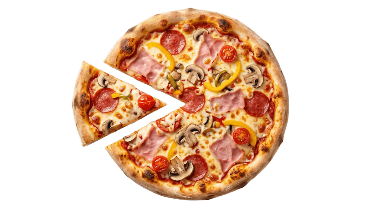 Pizza artesanal de PIZZA PLACE con mozzarella y albahaca